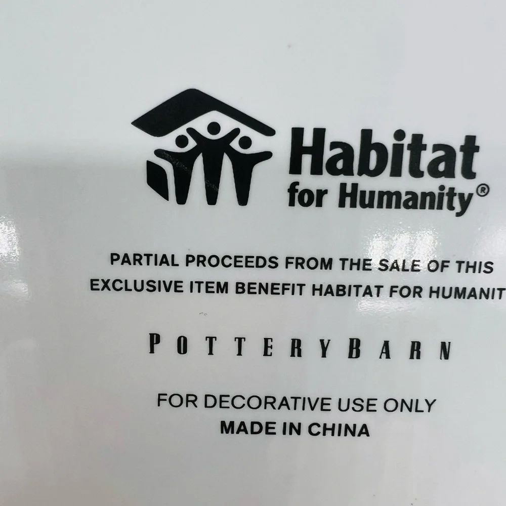 Pottery Barn Habitat For Humanity House Pattern Rectangular Decorative Dish